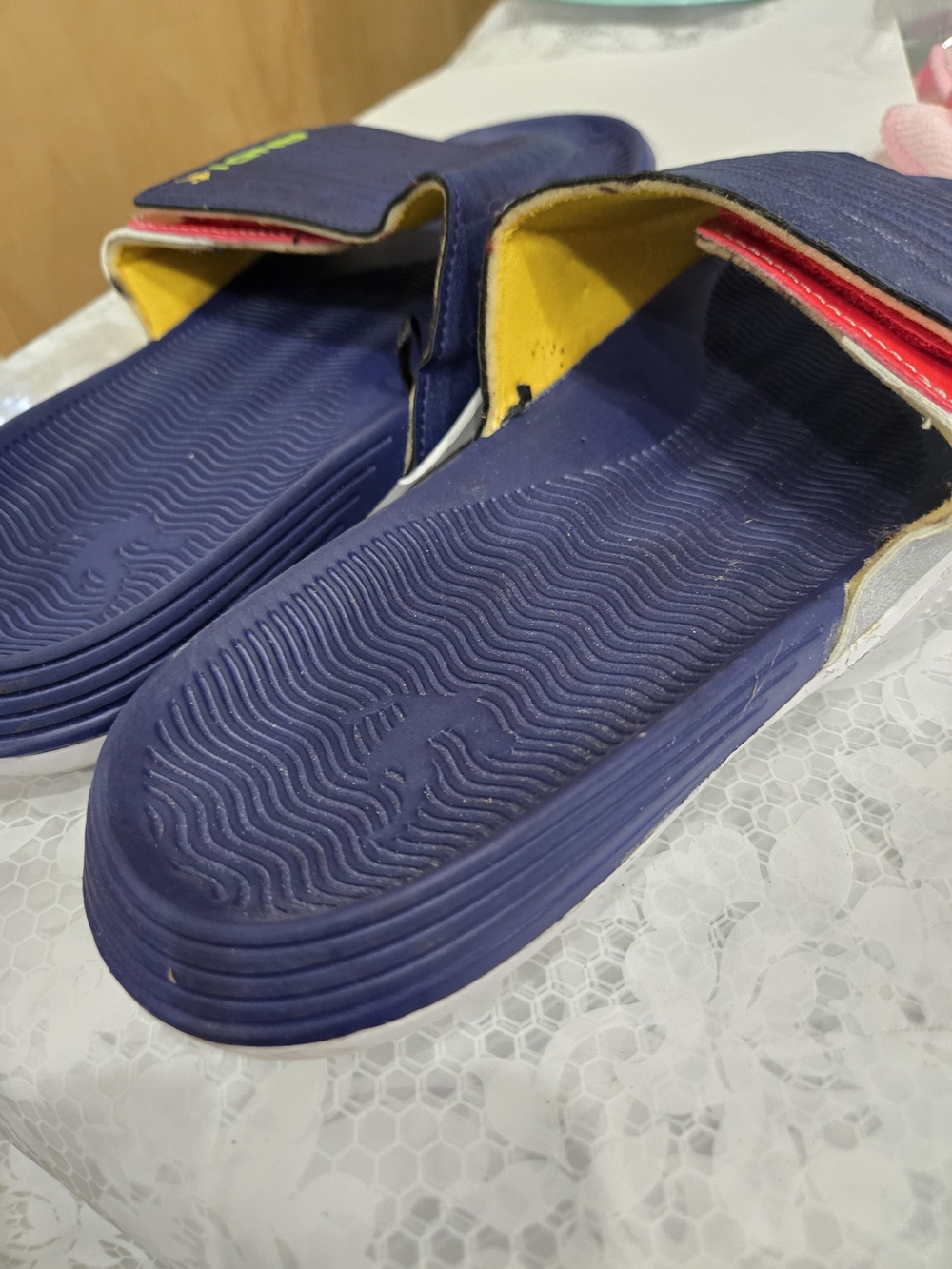 AND1 Navy Slide Sandals - Picture 3 of 3